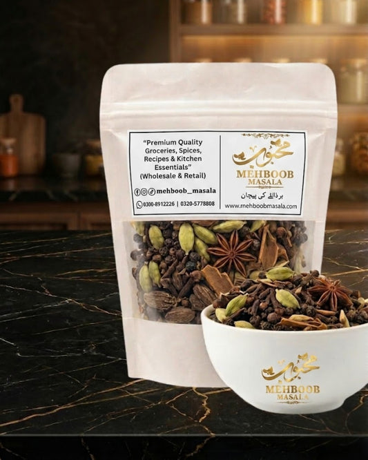 Mehboob Masala Sabit Garam Masala 65g | Premium Whole Spice Blend
